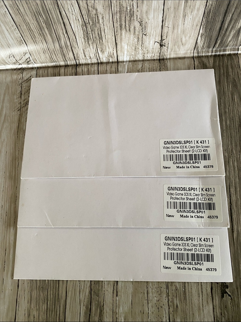 VIDEO GAME 3DS XL CLEAR SLIM SCREEN PROTECTOR SHEET— SET OF 3